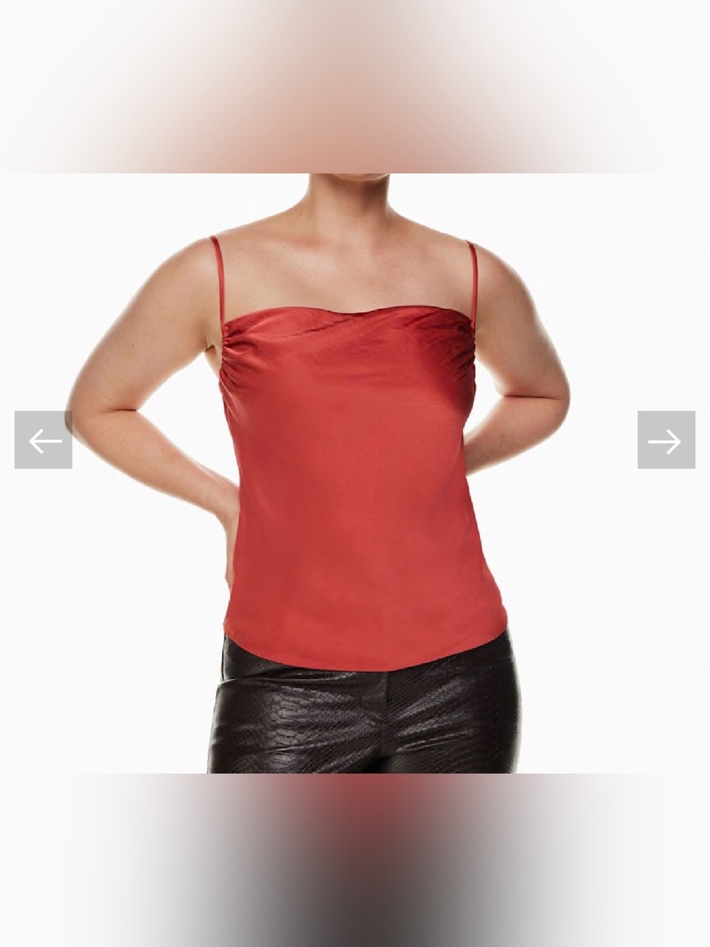 Aritzia Wilfred Allusion Satin Camisole women tank top size M